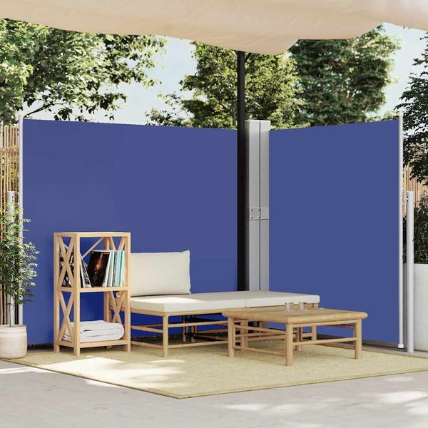 vidaXL Ausziehbare Seitenmarkise 170x1200 cm Blau 313397