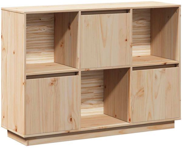 Sideboard, Kommode 110,5x35x80 cm Massivholz Kiefer j586p