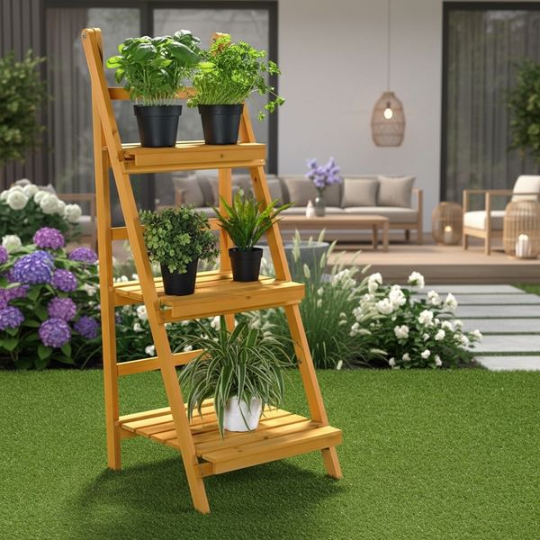 3 Etagen Blumentreppe Blumenregal Blumenständer Pflanzenampel Blumenhocker