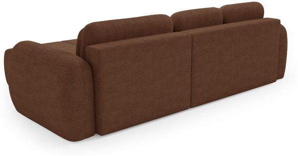 Ecksofa Schlafsofa Sofa CARIA in Stoff Quelle Rotbraun Ottomane Rechts Bild 3