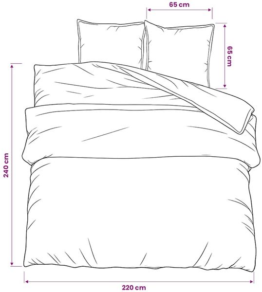 vidaXL Bettwäsche-Set, Baumwolle weiß / braun, 220x240 cm Bild 6