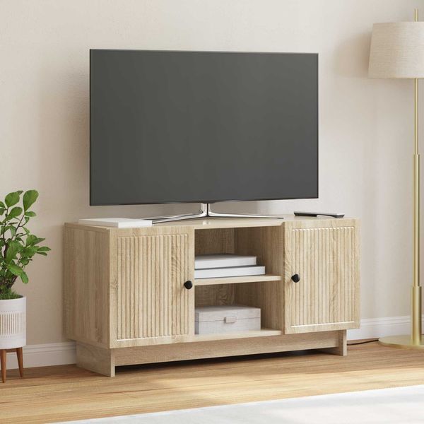 vidaXL TV-Schränk 102 x 34,5 x 50 cm Sonoma-Eiche Holzwerkstoff 894007