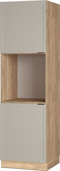 Herdumbauschrank Fame-Line GrauBeige 60 cm offen Vicco