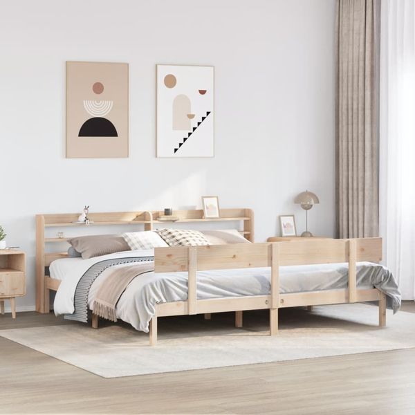 vidaXL Massivholzbett ohne Matratze 180x200 Kiefernholz 3306625