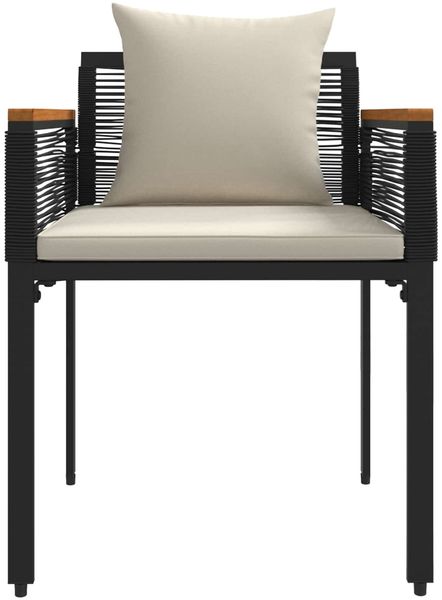 vidaXL Gartenmöbel Set mit Kissen Schwarz und Cremeweiß Poly-Rattan 42025226 Bild 9