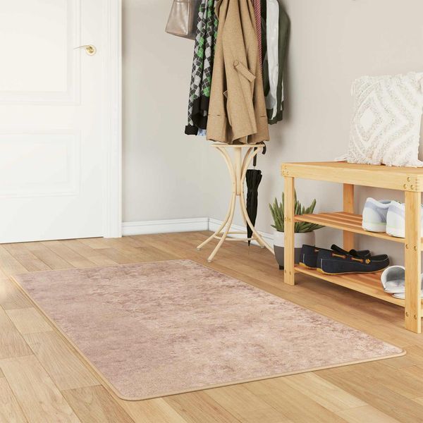 vidaXL Teppichläufer MARSA Sand 100 x 150 cm Polyester und PVC 42023119