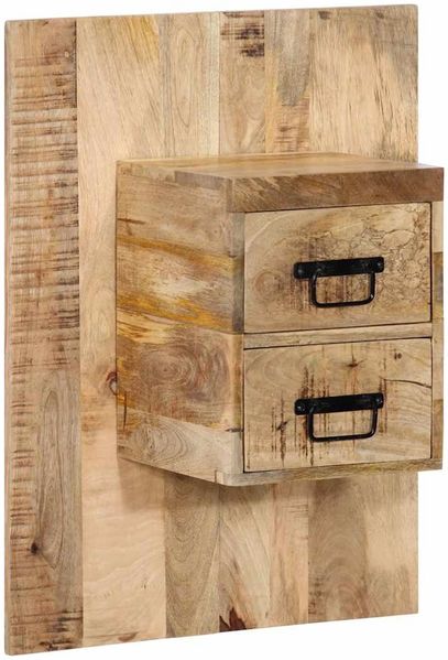 vidaXL Nachttisch 60x32x80 cm Raues Mango-Massivholz 4017527