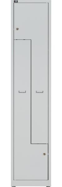 Bisley Z Garderobenschrank LIGHT, 1 Abteil für 2 Nutzer, lichtgrau