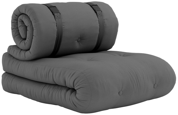 Outdoor Liege Sitzpolster BUCKLE UP OUT Dunkelgrau von Karup
