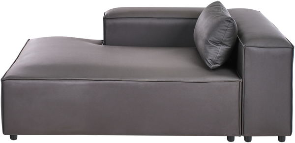 Rechtsseitige Chaiselongue BRANDE Stoff Schwarz