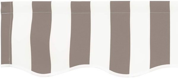 vidaXL Markisenersatzstoff Hellgrau und Weiß 3,5 x 2,5 m Polyester 964689 Bild 5