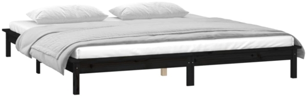 Massivholzbett mit LEDs Schwarz 120x190 cm 4FT Small Double [820645] Bild 4