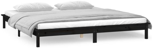 Massivholzbett mit LEDs Schwarz 120x190 cm 4FT Small Double [820645] Bild 12