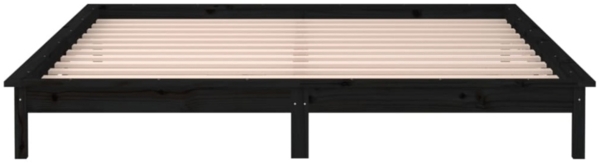 Massivholzbett mit LEDs Schwarz 120x190 cm 4FT Small Double [820645] Bild 9