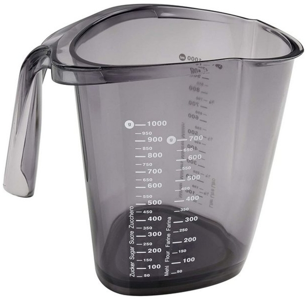 Design Messbecher 1 Liter Maßbecher Grau Transparent Backzubehör Dr. Oetker 1487 Bild 4