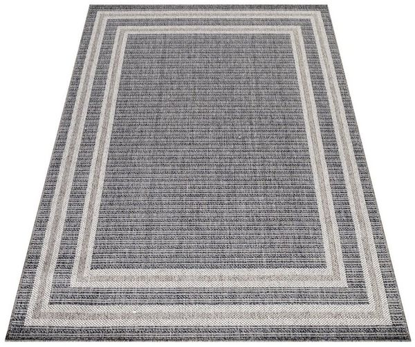 Stilvoll Günstig Outdoorteppich Teppich für den Flur oder Küche Bordüre Design, Läufer, Höhe: 7 mm