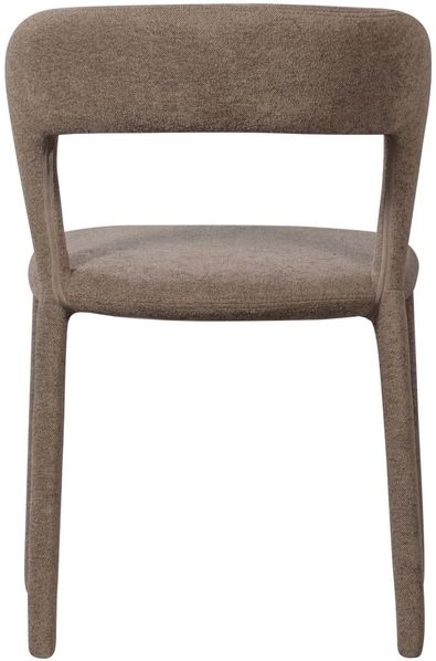 Esszimmerstuhl Noble aus Webstoff, Retro Chic Design, taupe, gepolstert und bequem Bild 4