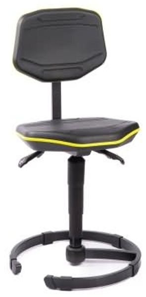 meychair Drehstuhl 81010201 W30-TG-PU-010201 schwarz/gelb