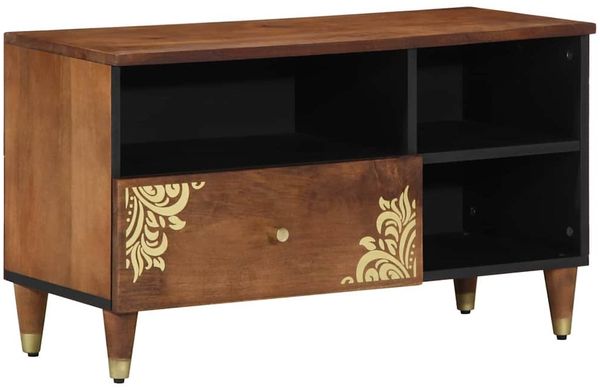 vidaXL TV-Schränk Honigbraun 80 x 33 x 46 cm Massivholz Mango 4018753