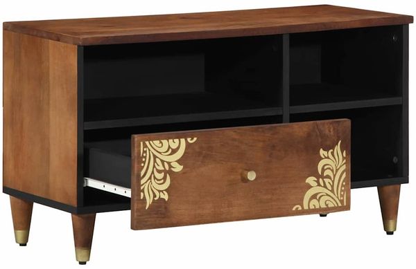 vidaXL TV-Schränk Honigbraun 80 x 33 x 46 cm Massivholz Mango 4018753 Bild 2