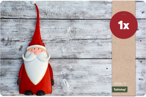 matches21 HOME & HOBBY Platzset Abwaschbares Tischset Weihnachten Nikolaus Holz-Optik, (1-St), Platzsets als Tisch-Untersetzer und Tisch-Deko für Esstisch Teller