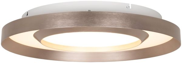 Novel LED-Deckenleuchte, Aluminium champagner, 50 x 8 cm, dimmbar mit Farbtemperaturwechsler