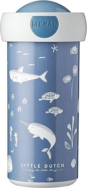 Verschlussbecher Campus 300 ml | Little Dutch Ocean Design | ideal für unterwegs | auslaufsicher | spülmaschinenfest | BPA-frei