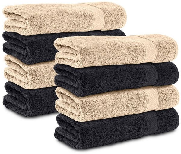 Komfortec Handtuch Set 50x100 cm aus 100 % Baumwolle, Frottee (Packung, 8-St), Handtücher Set, Weich, Towel