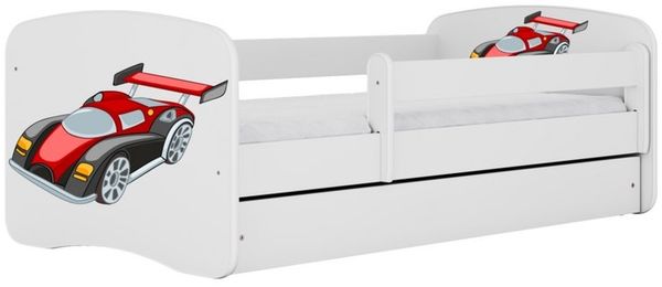 Raumhirsch Furniture Kinderbett 70x140, 80x160, 80x180 cm - Komplettset mit Matratze & Schublade (Bett für Mädchen, Einzelbett für Kinder von 2-12 Jahren, Rausfallschutz und Lattenrost), verschiedene Farben & Designs