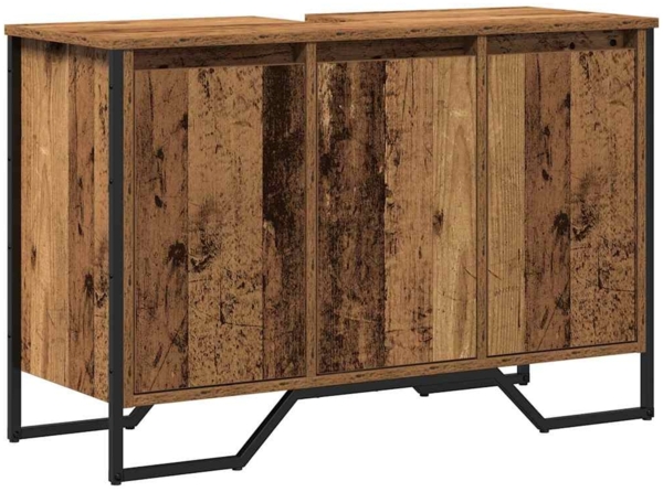 vidaXL Waschbeckenunterschrank Altholz 91 x 35 x 60 cm Holzwerkstoff 869180