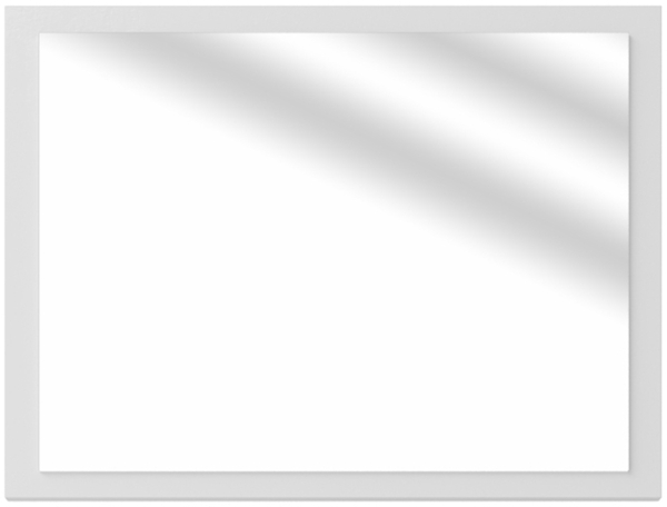 Badezimmerspiegel Kiko Weiß Hochglanz/Weiß 45 x 60 cm Vicco