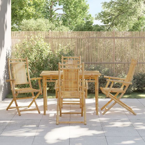 vidaXL Gartenstühle 4 Stk. Klappbar 53x66x99 cm Bambus 3278514