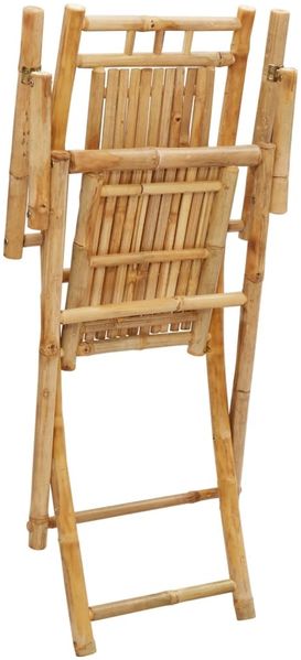vidaXL Gartenstühle 4 Stk. Klappbar 53x66x99 cm Bambus 3278514 Bild 8