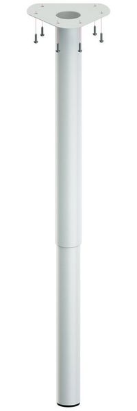 ib style Tischbein Teleskopfuß Ø 50 mm Farbe:Weiß,Länge:60 - 90 cm, Höhenverstellbar - inkl. Befestigungsschrauben