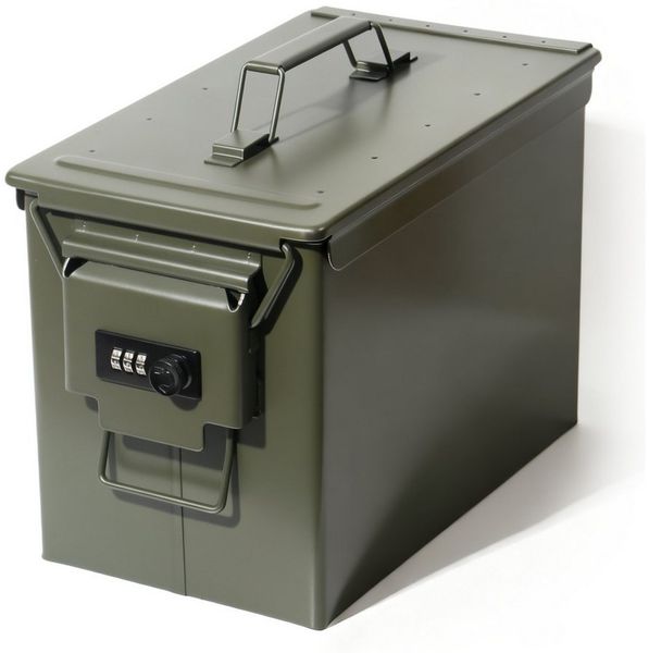 Zedelmaier Aufbewahrungsbox Munitionskiste, Ammo Box, Patronenbox, mit Zahlenschloss, Aufbewahrungsbox für Lithiumbatterien, Munition