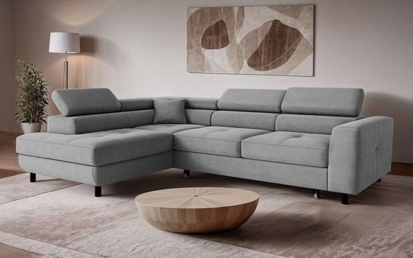 OTTO home Ecksofa AADEN Schlafsofa 254 cm - OTTO. Verlässliche Qualität, mit Bettfunktion, Bettkasten, Kopfstützen, rechts/links bestellbar