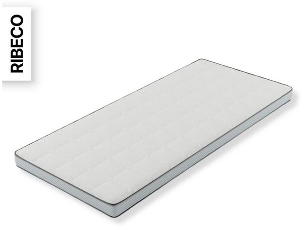 RIBECO, Topper Aaron MINI, Topper 90x200 cm,140x200, 180x200 cm & mehr, 5 cm hoch, Gelschaum, Matratze, Boxspringbett geeignet, ergonomisch, Made in EU, RG 40