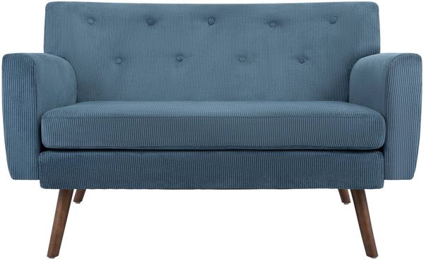 CLP Sofa Kioni Cordbezug 2-Sitzer komfortabel gepolstert bis 240 kg belastbar,blau Bild 5