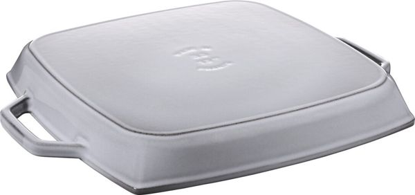 STAUB Gusseisen Grillpfanne mit zwei Griffen, Induktionsgeeignet, Quadratisch, Graphitgrau, 33 cm Bild 4