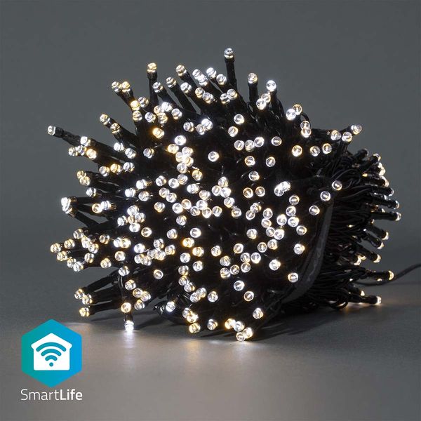 NEDIS SmartLife Weihnachtsbeleuchtung Schnur Wi-Fi Warm bis kühlen weiß 400 LED's 20.0 m Android™ / IOS