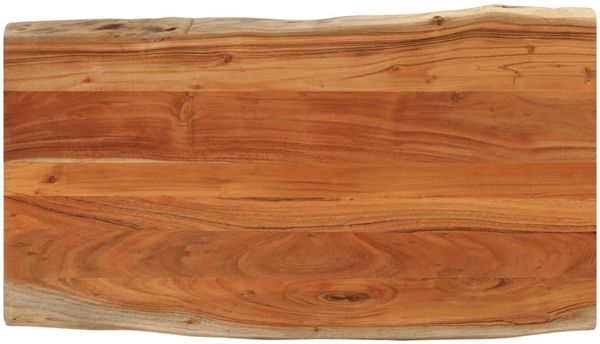 vidaXL Tischplatte 120x60x3,8cm Rechteckig Massivholz Akazie Baumkante 370648