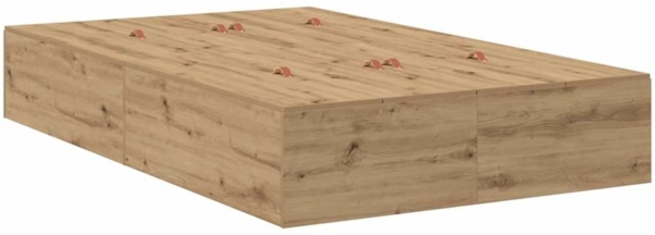 vidaXL Aufbewahrungsbettgestell Artisan-Eiche 120 x 190 cm 3335428 Bild 7