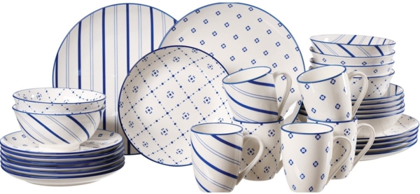 Ritzenhoff & Breker Kombiservice Fusion (30-tlg), 6 Personen, Porzellan, aus Porzellan für 6 Personen