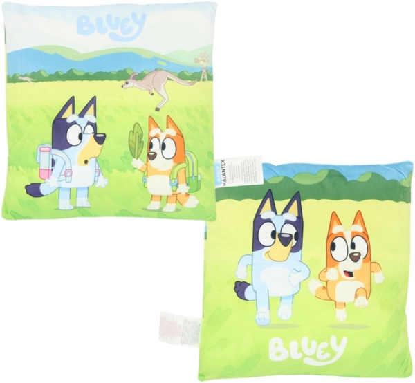 Bluey Kissen – Weiches Dekokissen 1-Stück 38x38 cm mit Serienmotiv