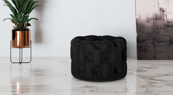Home affaire Hocker FOLLINA, Polsterhocker mit klassischer Chesterfield-Knopfheftung
