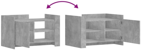 vidaXL Couchtisch Betongrau 80x50x50 cm Holzwerkstoff 848356 Bild 7