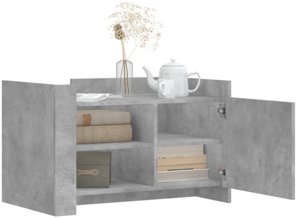 vidaXL Couchtisch Betongrau 80x50x50 cm Holzwerkstoff 848356 Bild 2