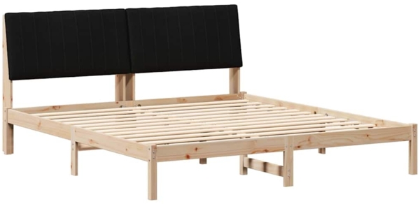 vidaXL Bettrahmen mit Kopfteil Braun 180 x 200 cm Massives Kiefernholz 3394405
