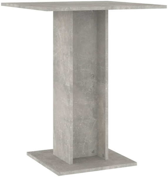 vidaXL Bistrotisch Betongrau 60x60x75 cm Holzwerkstoff 802106