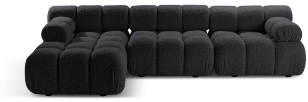 Micadoni Modulares Ecksofa Bellis 4-Sitzer Links Boucle Rolf Graphit